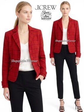 J.Crew vintage red windowpane English heritage blazer *shop@iamwarrior